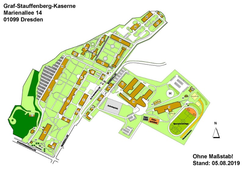 Lageplan der OSH - aktueller Stand
